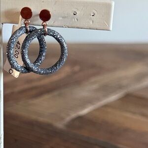 Elegant Glitter Hoop Earrings